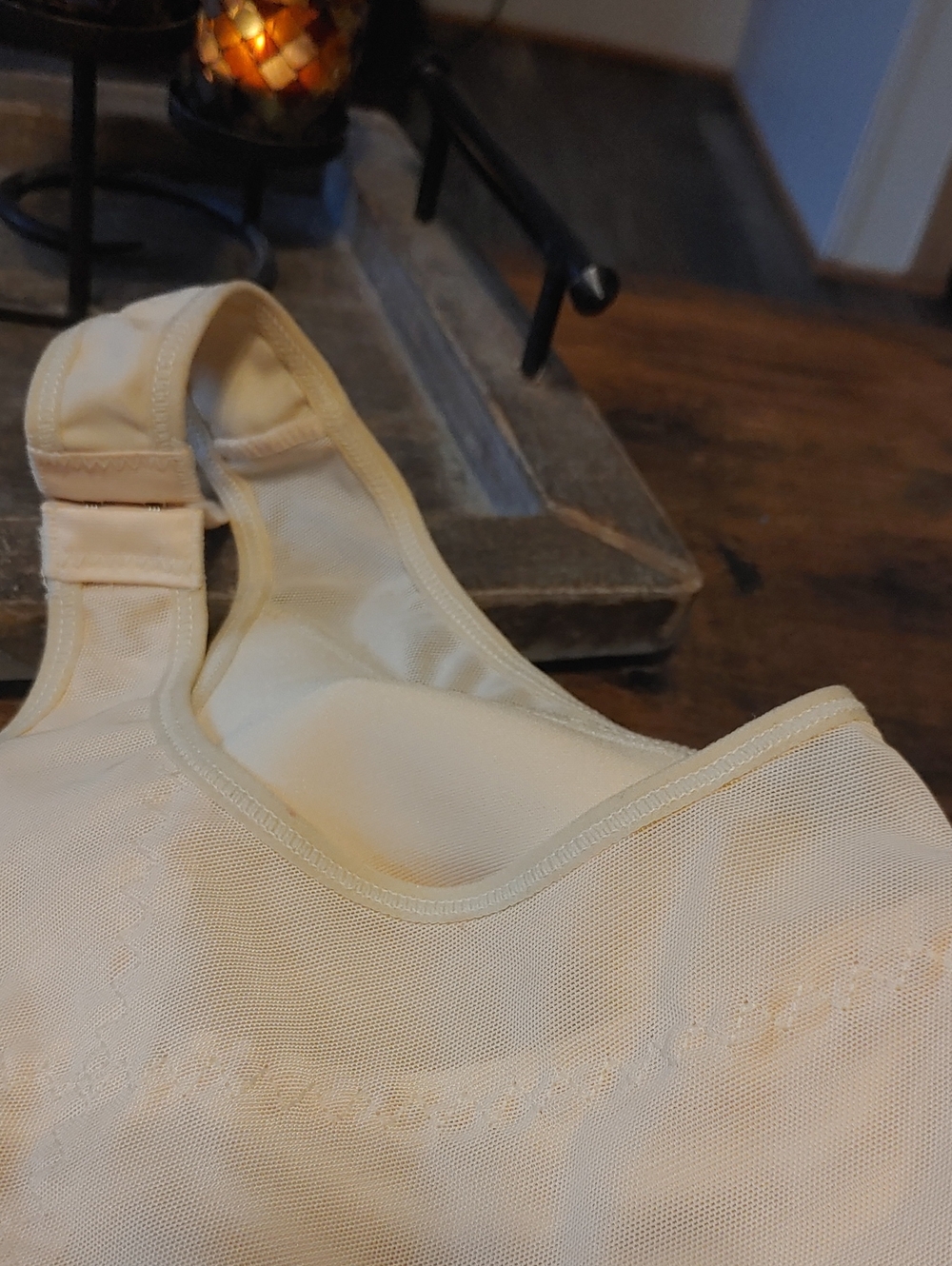 NWT 2X Embraced Front Closure Beige Unpadded Wirefree Posture Bra - Picture 9 of 11